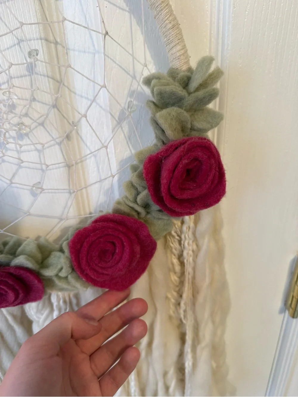 Handmade Yarn and Felt Dreamcatcher
